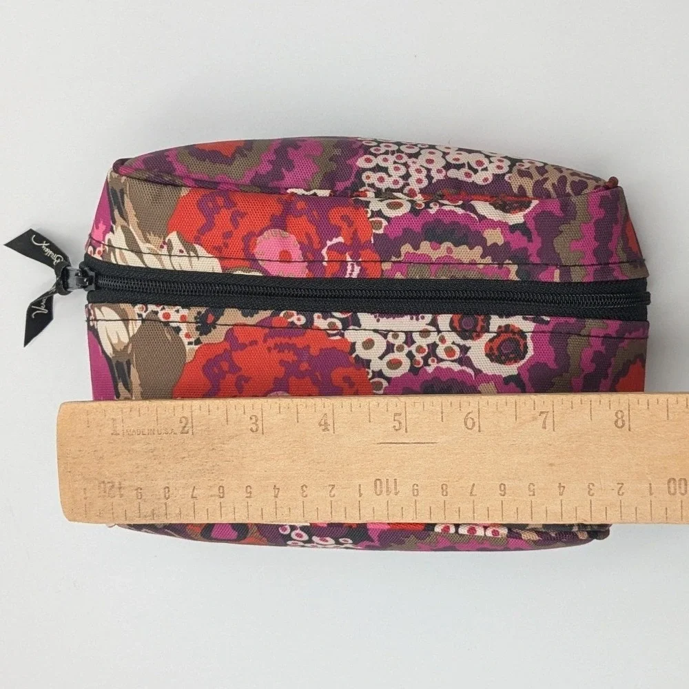 Vera Bradley Cosmetic Bag Makeup Pouch Floral Print‎ Zippered Pouch Organizer